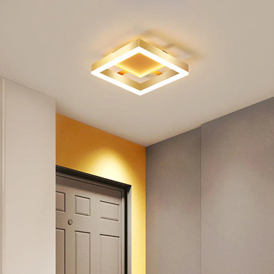 Moderne Gouden LED Plafondlamp Voor Hal En Woonkamer