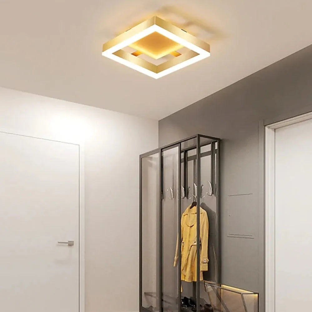 Moderne Gouden LED Plafondlamp Voor Hal En Woonkamer
