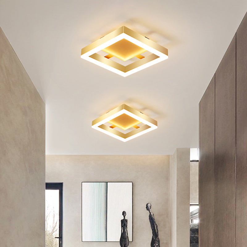 Moderne Gouden LED Plafondlamp Voor Hal En Woonkamer