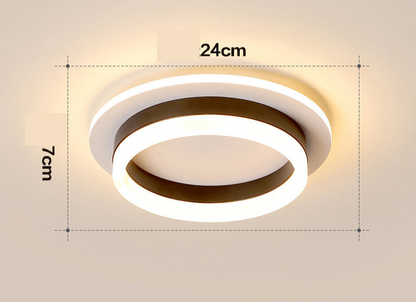 Moderne Gouden LED Plafondlamp Voor Hal En Woonkamer Rond - Bruin D24 x 7 cm