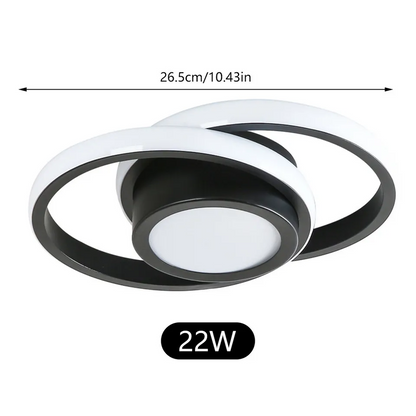 Moderne Minimalistische Halo Duo Plafondlamp Saaie Ruimte