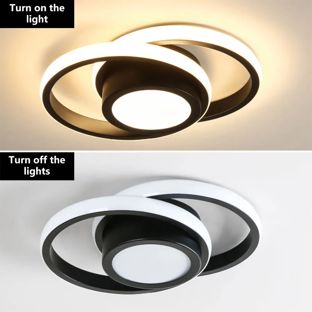 Moderne Minimalistische Halo Duo Plafondlamp Saaie Ruimte