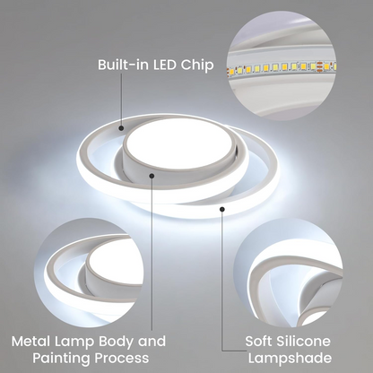 Moderne Minimalistische Halo Duo Plafondlamp Saaie Ruimte