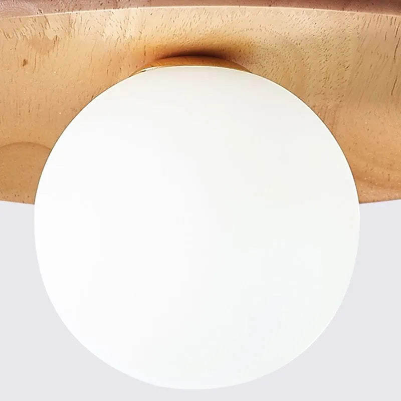 Moderne Minimalistische Semi Flush Plafondlamp Hout Slanke
