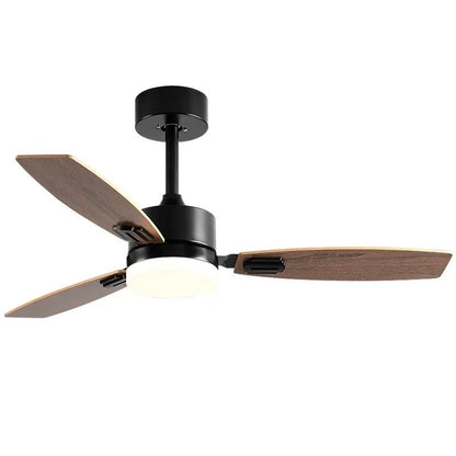 Moderne Plafondventilator Met Led Lamp En Afstandsbediening Zwart-walnootnerf-3