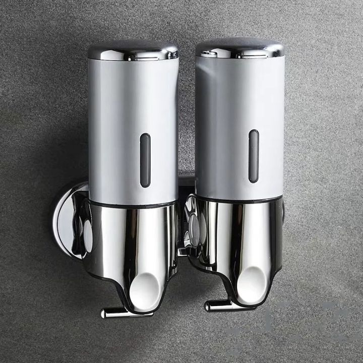 Muurbevestigde Moderne Zeepdispensers Voor Luxe Badkamers Zilver 2 stuks