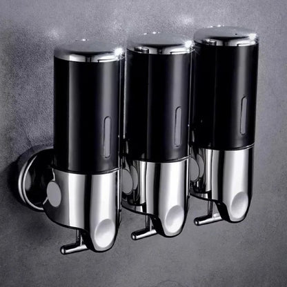 Muurbevestigde Moderne Zeepdispensers Voor Luxe Badkamers Zwart 3 stuks
