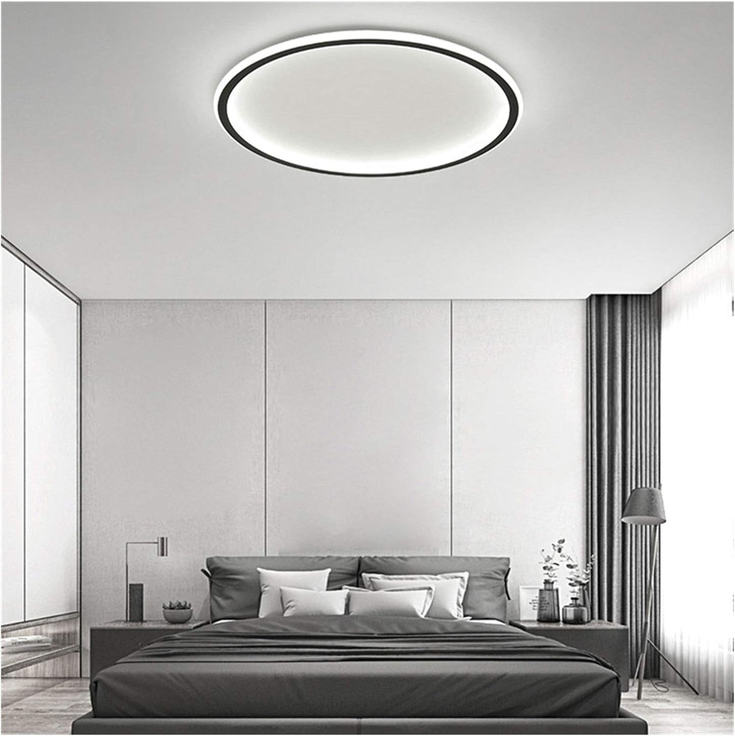 Plafondlamp Met LED Modern Rond Design Scandinavisch Zwart Wit licht