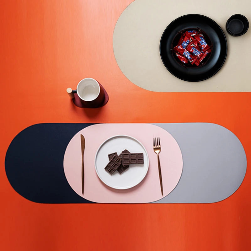 Retro Kleurrijke Imitatieleren Placemats En Onderzetters