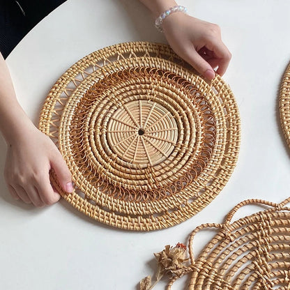 Rotan Boho Placemat Met Macramé Franjes Voor Eettafel