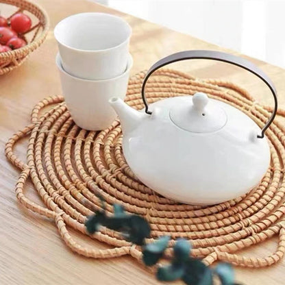 Rotan Boho Placemat Met Macramé Franjes Voor Eettafel