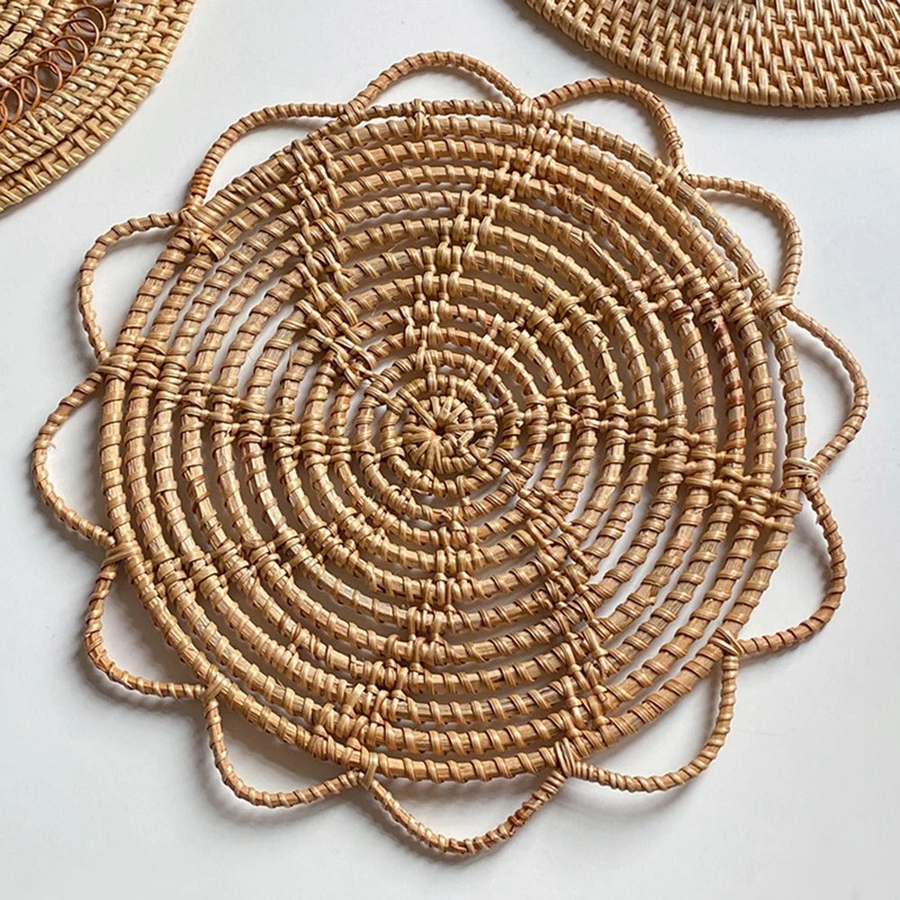 Rotan Boho Placemat Met Macramé Franjes Voor Eettafel
