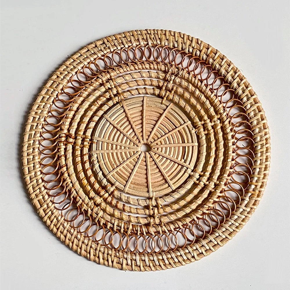 Rotan Boho Placemat Met Macramé Franjes Voor Eettafel