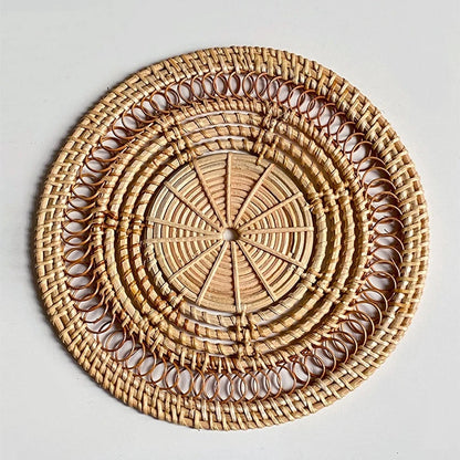 Rotan Boho Placemat Met Macramé Franjes Voor Eettafel