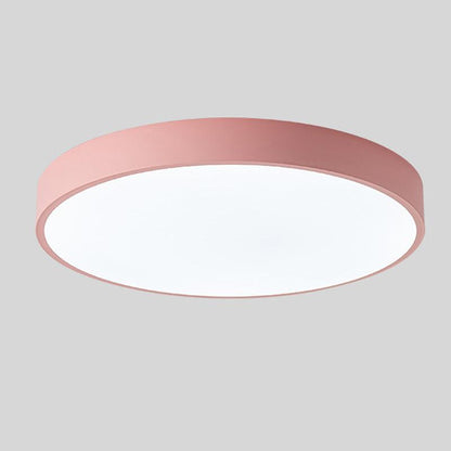 Scandinavische Circulaire LED Plafondlamp Warm Wit Licht Roze Eenvoudig