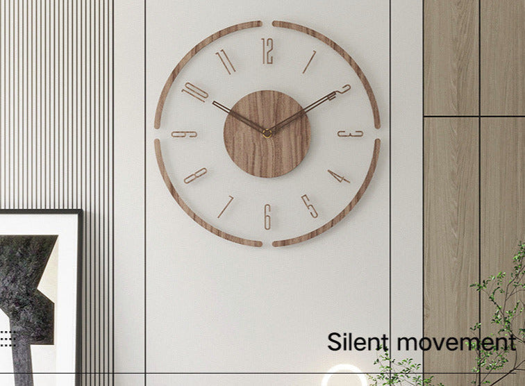 Scandinavische Houten Wandklok Minimalistisch Design