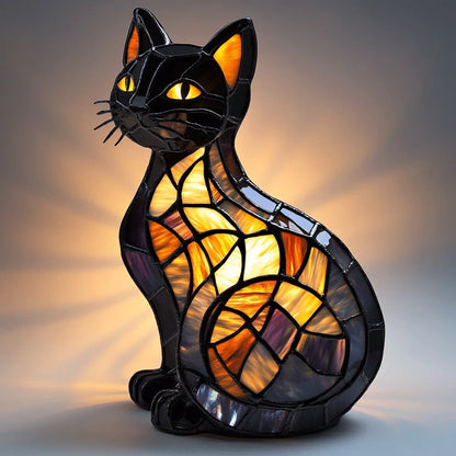 Schattige Kat Nachtlamp Voor Sfeervol Warm Licht Zacht