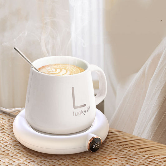 Slimme Mokverwarmer Voor Koffie En Thee Op Het Bureau Wit USB