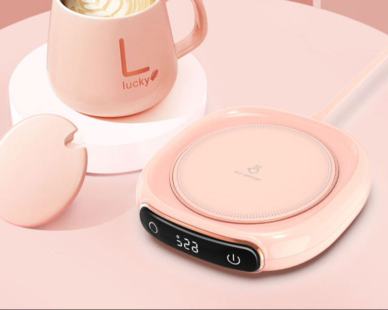 Slimme Mokverwarmer Voor Koffie En Thee Op Het Bureau