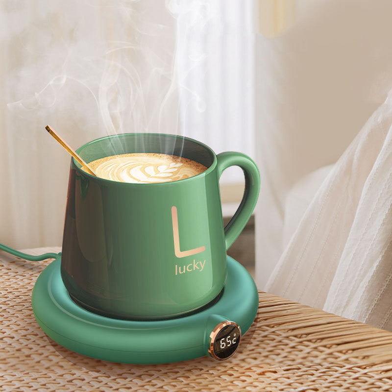 Slimme Mokverwarmer Voor Koffie En Thee Op Het Bureau Groen USB