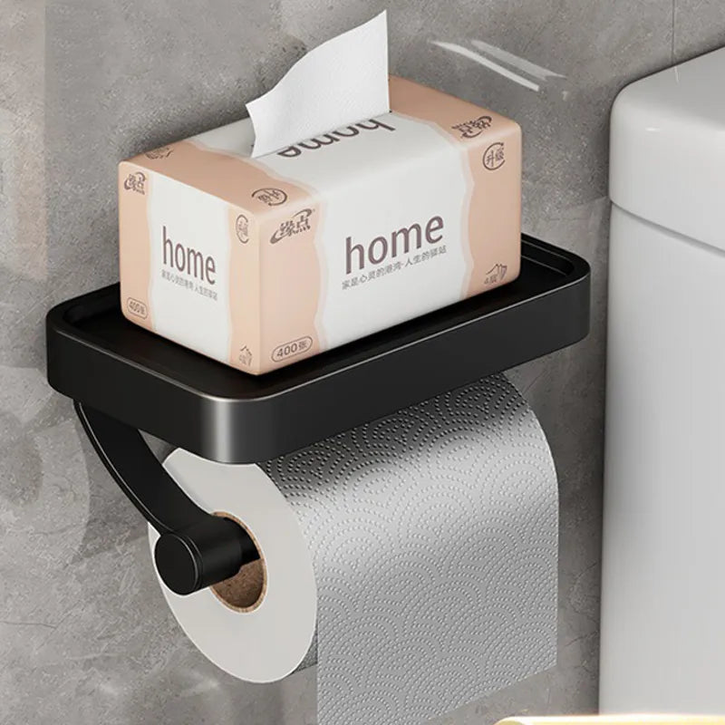 Toiletrolhouder Met Plank Wandgemonteerd Voor Badkamer RVS