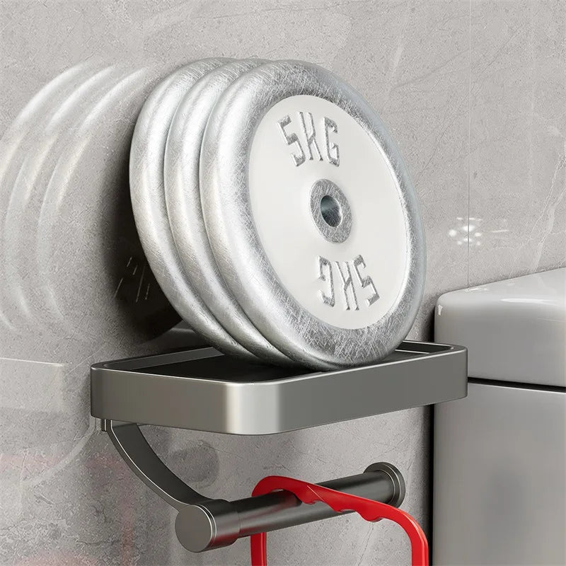 Toiletrolhouder Met Plank Wandgemonteerd Voor Badkamer RVS