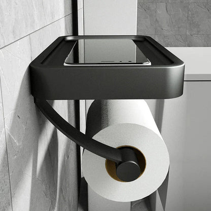 Toiletrolhouder Met Plank Wandgemonteerd Voor Badkamer RVS