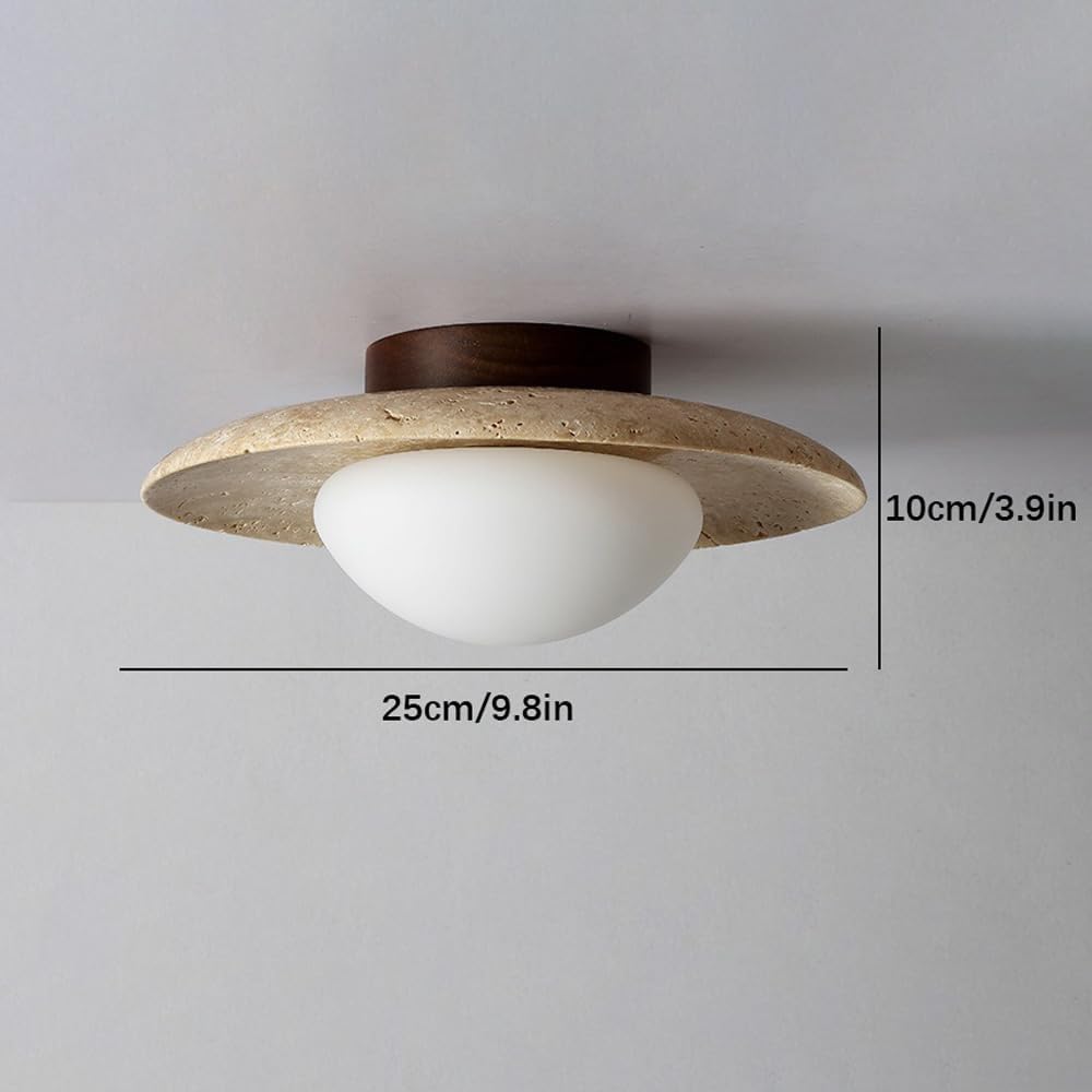 Travertijn Plafondlamp voor Tijdloze Elegantie en Sfeer