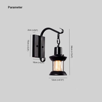 Vintage Industrieel Binnen Wandlamp MetaalOliebrons Warmte