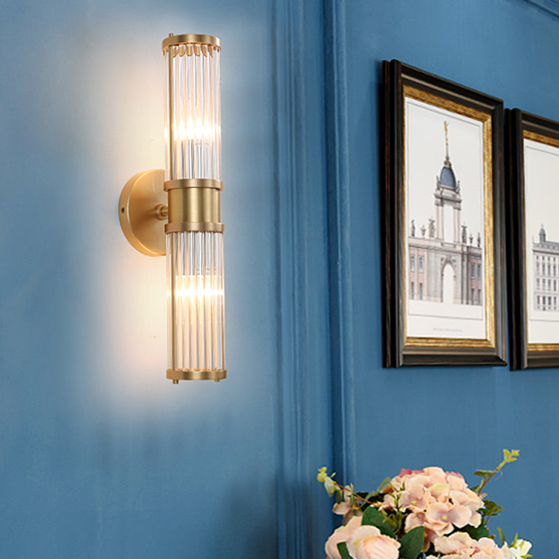 Wandlamp Corridor Gouden Metaal Industrieel LED 2 Lichten