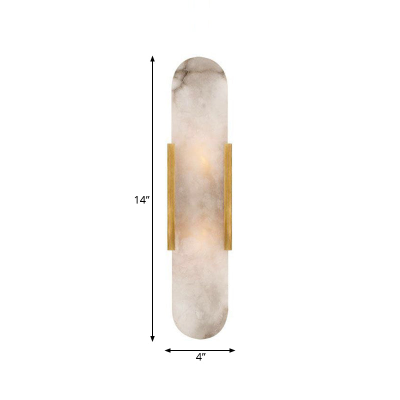Wandlamp Koloniaal 2 Lampen Flush Mount Goud Zwart Marmeren