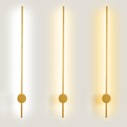 Wandlamp LED Metalen Woonkamer Slanke Buiskap Verlichting Goud