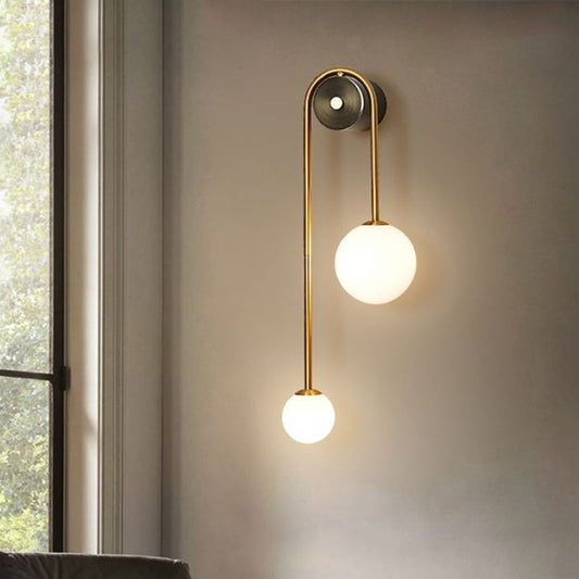 Wandverlichting Messing Boog Postmodern 2-Kops Wandlamp
