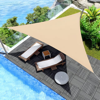 Waterdicht Driehoekig Zonnescherm Met UV Bescherming Buiten Beige