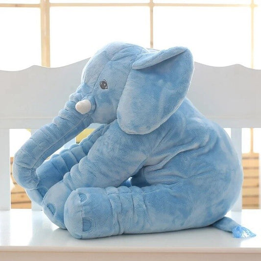 Zachte Olifant Knuffelkussen Voor Baby's En Kinderen Blauw