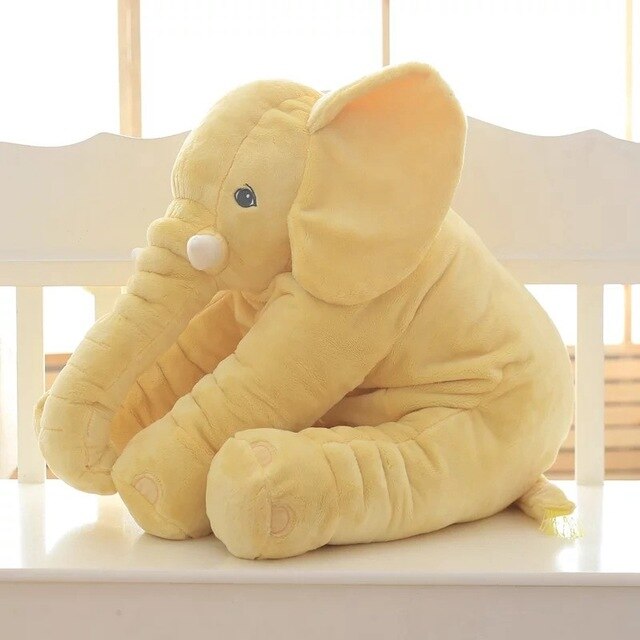 Zachte Olifant Knuffelkussen Voor Baby's En Kinderen Geel