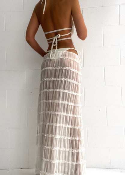 Sahara Set Voor Vrouwen - Luxe Chiffon Haltertop en Rok