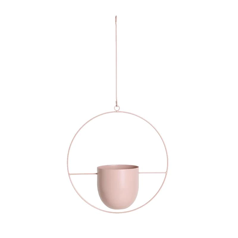 Elegante Luxe Moderne Hangpotten Voor Binnenplanten Decor Roze Cirkel
