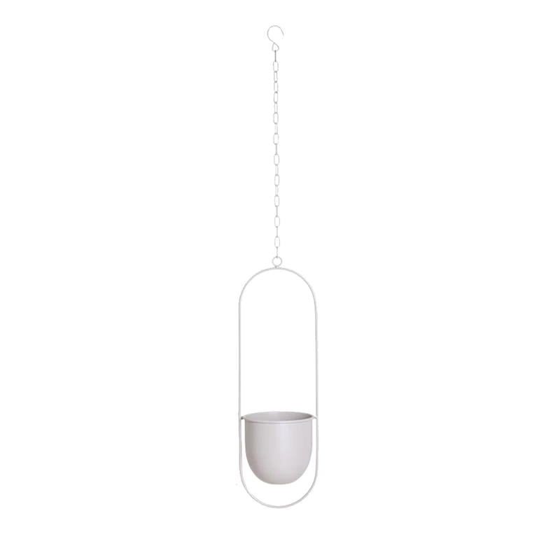 Elegante Luxe Moderne Hangpotten Voor Binnenplanten Decor Lichtgrijs Ovaal