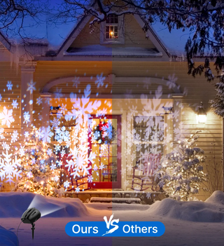Led Kerst Sneeuwval Projector Dubbele Kop IP65 Waterdicht Met Afstandsbediening