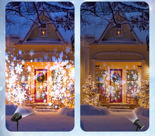 Led Kerst Sneeuwval Projector Dubbele Kop IP65 Waterdicht Met Afstandsbediening