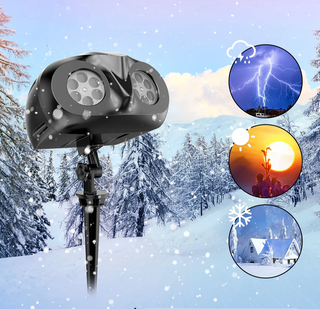 Led Kerst Sneeuwval Projector Dubbele Kop IP65 Waterdicht Met Afstandsbediening