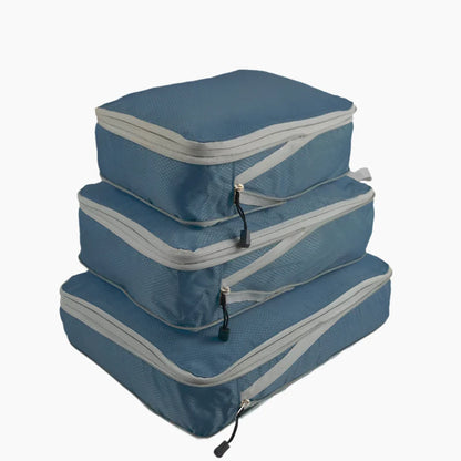 Reisopbergtas Samendrukbare Verpakking Kubus Waterdicht Draagbare Koffer Marineblauw