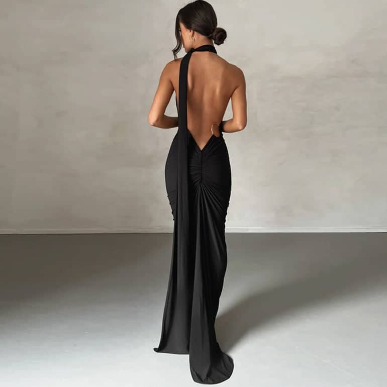 Dames Maxi Jurk Polyester - Elegante Lange Jurk voor Zomer Gelegenheden