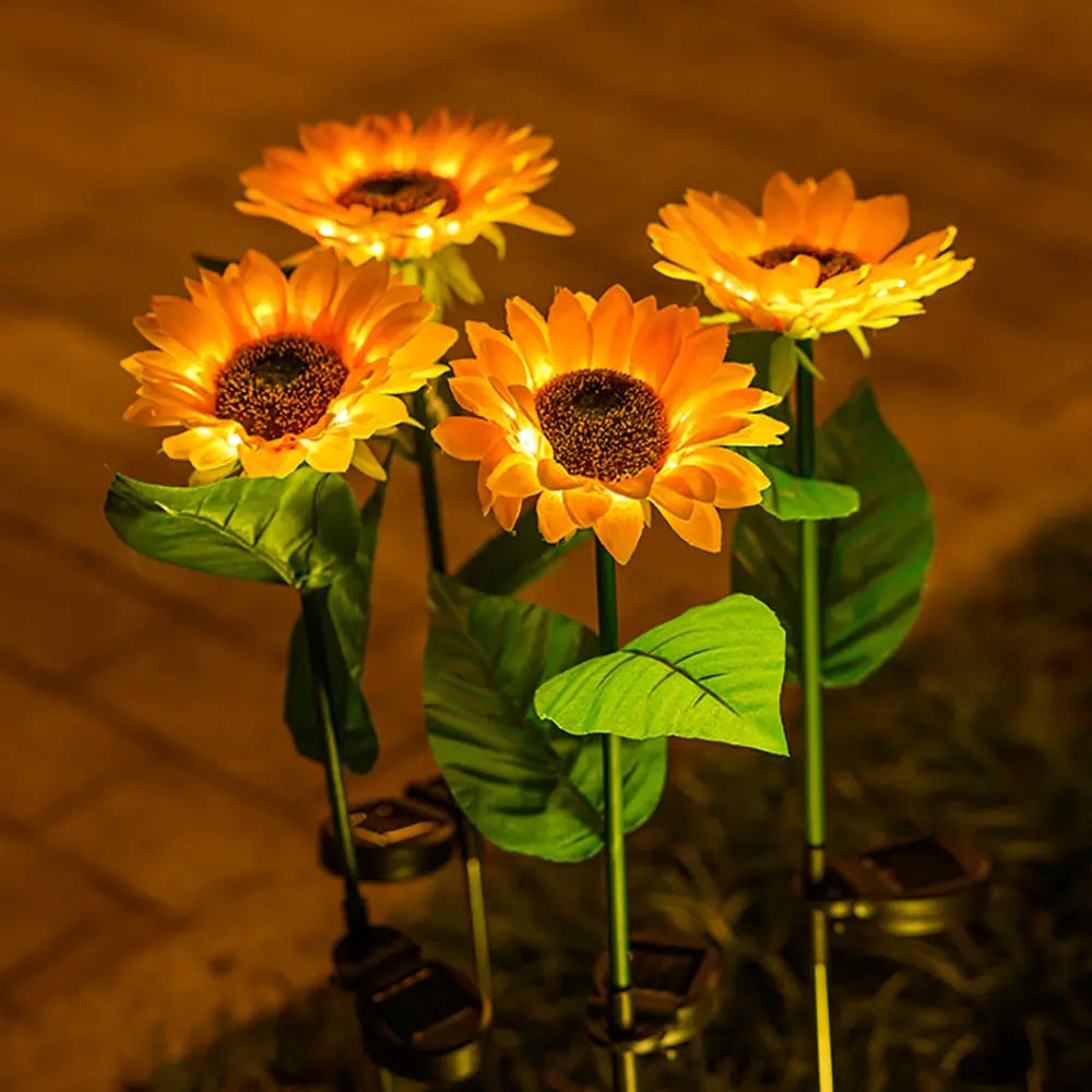 Waterdichte Solar Zonnebloem Buitenlamp met Warm Licht 1