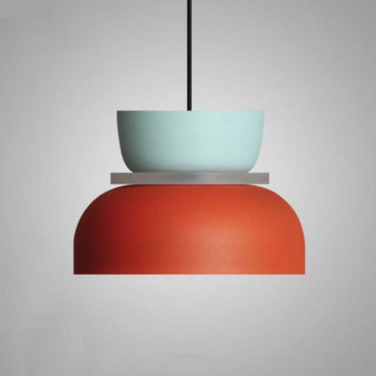 Scandinavische Macaron Hanglamp Van Hoogwaardige Materialen Lichtblauw + Oranje