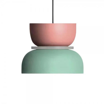 Scandinavische Macaron Hanglamp Van Hoogwaardige Materialen Hellbule + Geel
