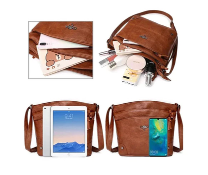 Dames Schoudertas Vintage PU Voor Laptops Modern Functioneel