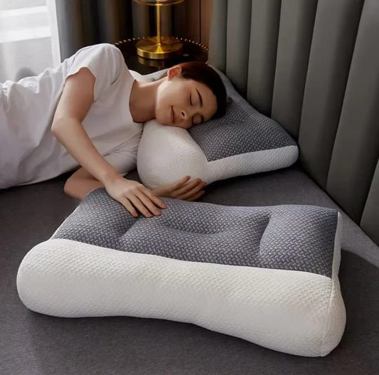 Ergonomisch Neksteunkussen voor Optimale Ondersteuning – Ademend, Verwijderbare Hoes, Geschikt voor Alle Slaapposities Wit M - 48 x 74CM
