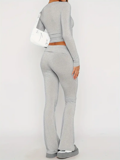 Chaveli - Comfortabele 2-Delige Flare Set Voor Dames